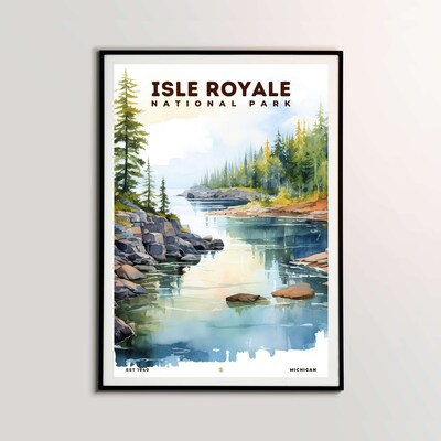 Isle Royale National Park Poster, Travel Art, Office Poster, Home Decor | S8 - image1